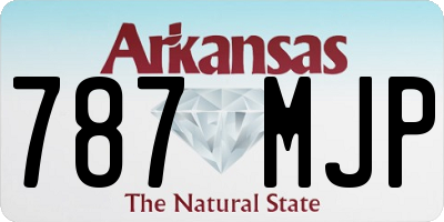 AR license plate 787MJP