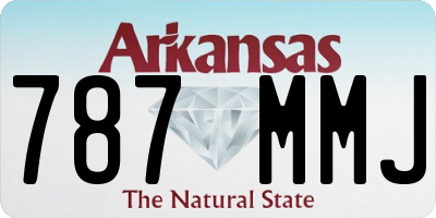 AR license plate 787MMJ