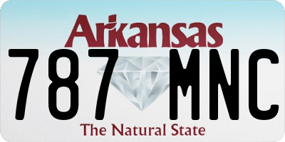 AR license plate 787MNC