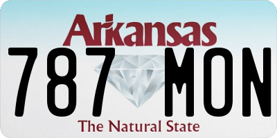 AR license plate 787MON