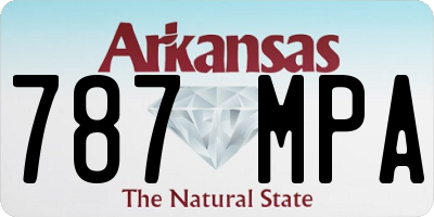 AR license plate 787MPA