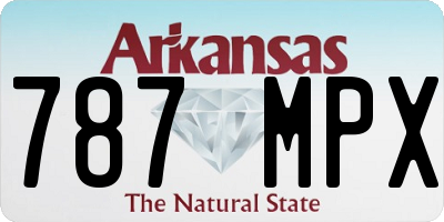 AR license plate 787MPX