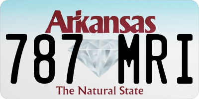 AR license plate 787MRI