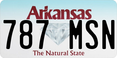 AR license plate 787MSN