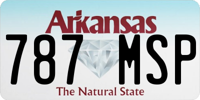 AR license plate 787MSP