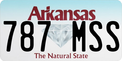 AR license plate 787MSS