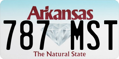 AR license plate 787MST
