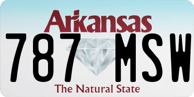 AR license plate 787MSW