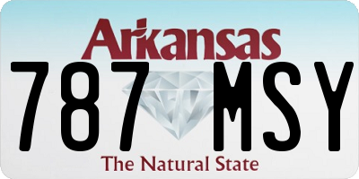 AR license plate 787MSY