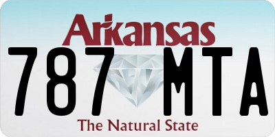 AR license plate 787MTA