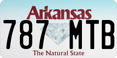 AR license plate 787MTB