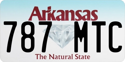 AR license plate 787MTC