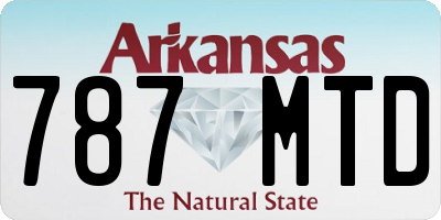 AR license plate 787MTD