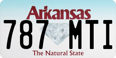 AR license plate 787MTI