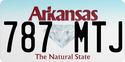 AR license plate 787MTJ
