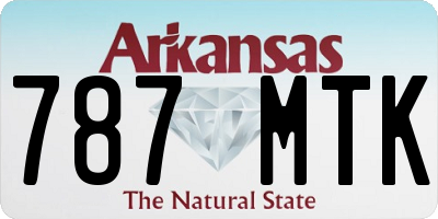 AR license plate 787MTK