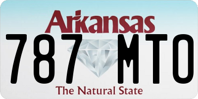 AR license plate 787MTO
