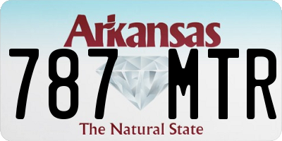 AR license plate 787MTR