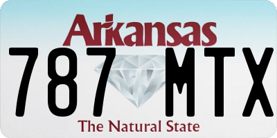 AR license plate 787MTX