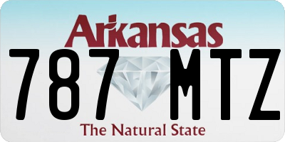 AR license plate 787MTZ