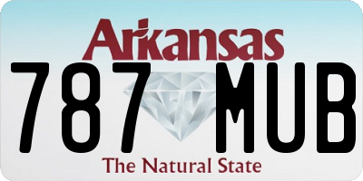 AR license plate 787MUB