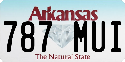 AR license plate 787MUI