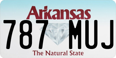 AR license plate 787MUJ
