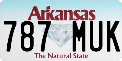 AR license plate 787MUK