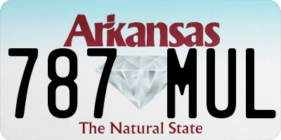 AR license plate 787MUL