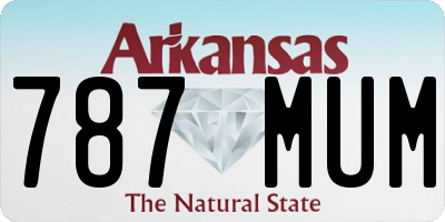 AR license plate 787MUM