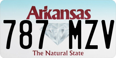 AR license plate 787MZV