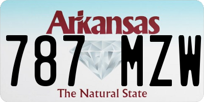 AR license plate 787MZW
