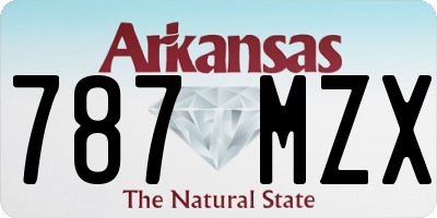 AR license plate 787MZX