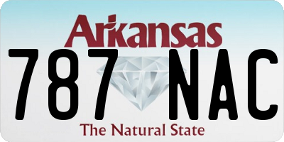 AR license plate 787NAC