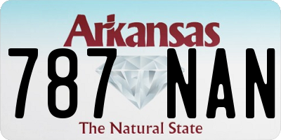 AR license plate 787NAN