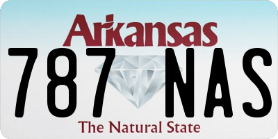 AR license plate 787NAS