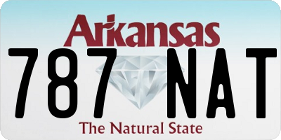 AR license plate 787NAT