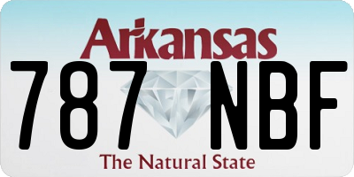 AR license plate 787NBF