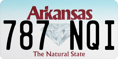 AR license plate 787NQI