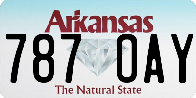 AR license plate 787OAY
