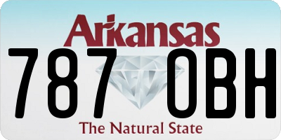 AR license plate 787OBH