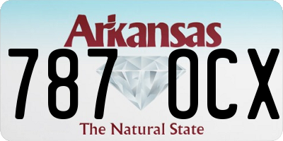 AR license plate 787OCX