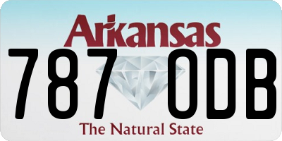 AR license plate 787ODB