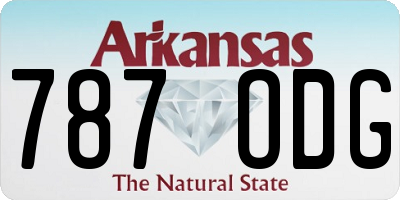 AR license plate 787ODG