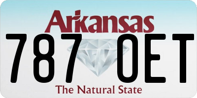 AR license plate 787OET