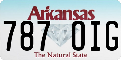 AR license plate 787OIG