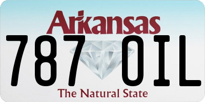 AR license plate 787OIL