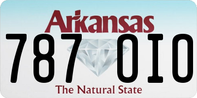 AR license plate 787OIO