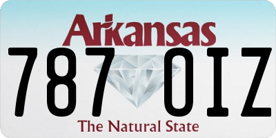 AR license plate 787OIZ