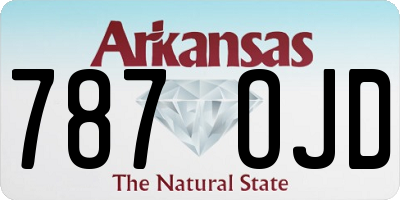 AR license plate 787OJD